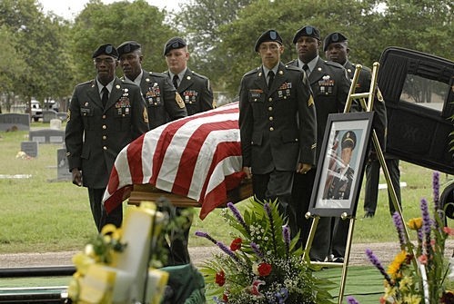 les porteurs de cercueil de l'armée Américaine 
